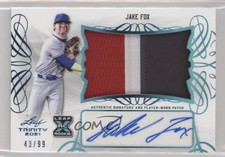 2021 Leaf Trinity Patch Platinum 43/99 Jake Fox #PA-JF1 Patch Auto 0c3e