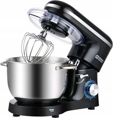 Kitchen in the Box Planetenrührmaschine 6,2 l, 1400 W, Teigmaschine, schwarz