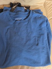 Nautica Mens T-Shirts Sleepwear Loungwear Night Shirts dark light Blue M