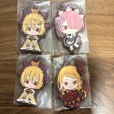 Re:Zero Rizing Life Capsule Rubber Straps 4pc Set: Ram, Felt x2, Priscilla  