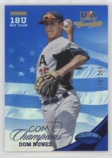 2013 USA Baseball Champions Certified National Team Mirror Blue Dom Nunez 0w7