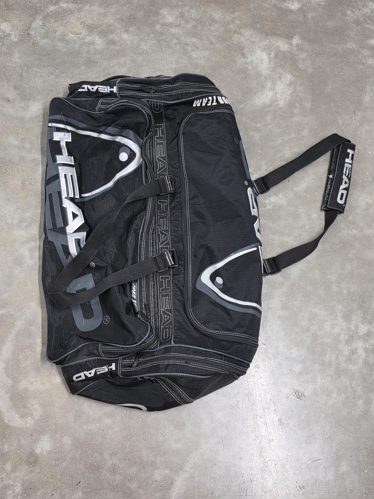 Head tour team tennis gear duffel bag black travel sports equipment holdall