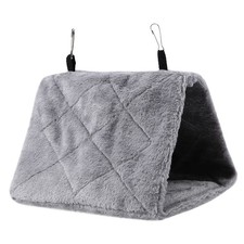 (Grau M) Weiche Pl&uuml;sch-H&auml;ngematte/Zelt F&uuml;r V&ouml;gel Papageien Winterbett