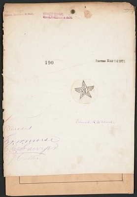 Edward R. Millard Trademark Registration 1871 Star DC Dressing Compound