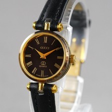 GUCCI Vintage Women's 2000L SherryLine Wristwatch Gold 22mm New Battery New Band