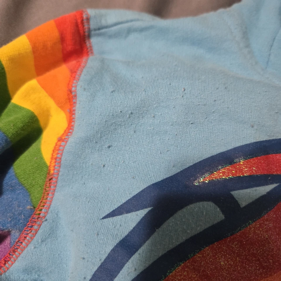 My Little Pony Rainbow Dash Hoodie Jacket  Girls 10/12 Mohawk Wings  Magical - Image 3 of 4