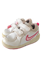 nike shoes size 23.5 kids girls girl white Hook and Loop trainers