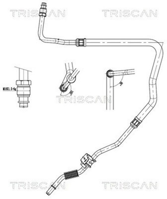 TRISCAN Hydraulikschlauch Lenkung 8516 28016 für PEUGEOT BOXER Bus HDi 100 110 3