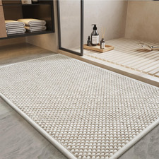 PADOOR-Bath Mat-Super Absorbent Chenille Bathroom Mats-Rubber Backed Bath Mats f