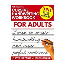 Cursive Handwriting Workbook for Adults: Learn Cursive Writing for Adults Ad...