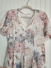 Cottagecore Prairie Vintage Lace Maxi Dress Sz L Ivory Rose