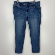 Kut from the Kloth Catherine Boyfriend Jeans Medium Wash Blue Plus Size 16W