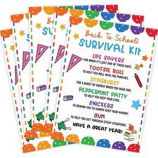 Xenseou 30 PCS Back to School Survival Kit,3.5x5 Inch 3.5x5 Inch, multicolor