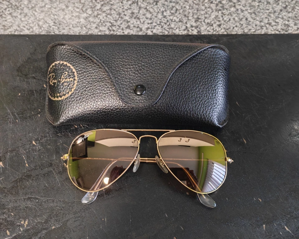 Ray-Ban RB3025 001 62-14 Aviator Classic G15 Sunglasses - Gold, photo 1 of 5