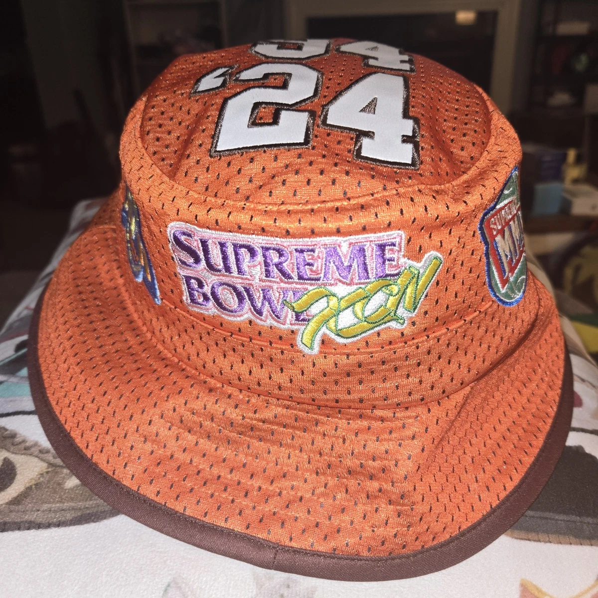 帽子 Supreme GOODENOUGH Patchwork Crusher Hat Supreme GOODENOUGH Patchwork Madras Crusher (SS25) - $78