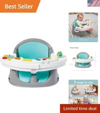 Teal 3-in-1 Music Lights Booster Seat - Interactive Toddler Dining Enrichment