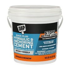 Dap 14090 Hydraulic Cement, Pail, Gray, Quick Plug
