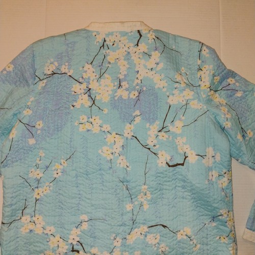 Appleseed's Spring Blossom Blue Floral Jacket Women's L - Picture 15 of 17