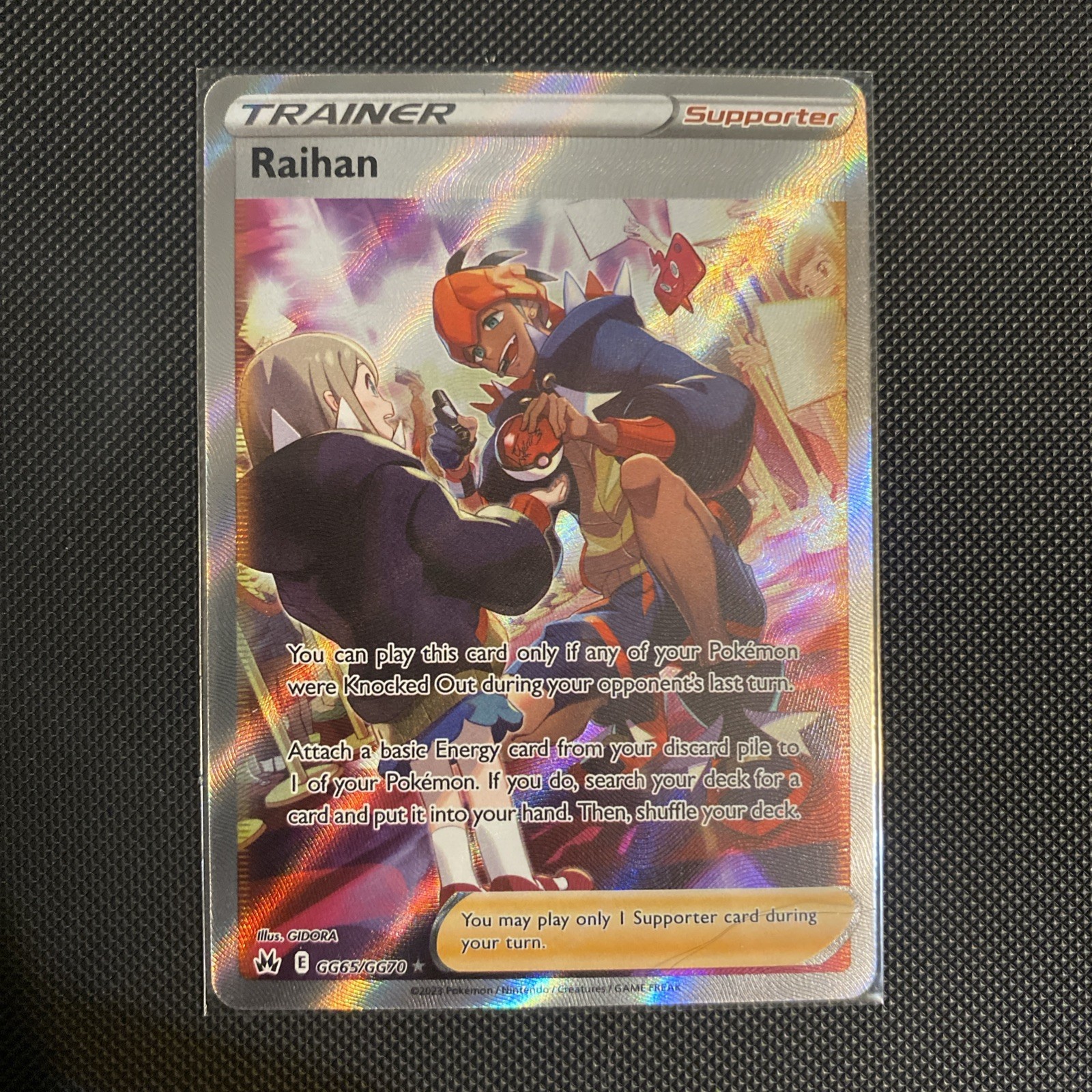 Raihan GG65/GG70 - Pokemon Crown Zenith Galarian Gallery Full Art Card NM