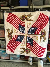 Beautiful patriotic americana quilt wall hanging