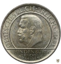 WEIMARER REPUBLIK 3 Reichsmark 1929 G Schwurhand - 10 Jahre Weimarer Verfassung