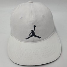 Youth Jordan Hat Snapback White Black Air Jumpman Logo Basketball Casual Cotton