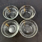 Vintage PYREX Clear Glass Ramekin Custard Cups #463/6 oz Scalloped Edge, USA