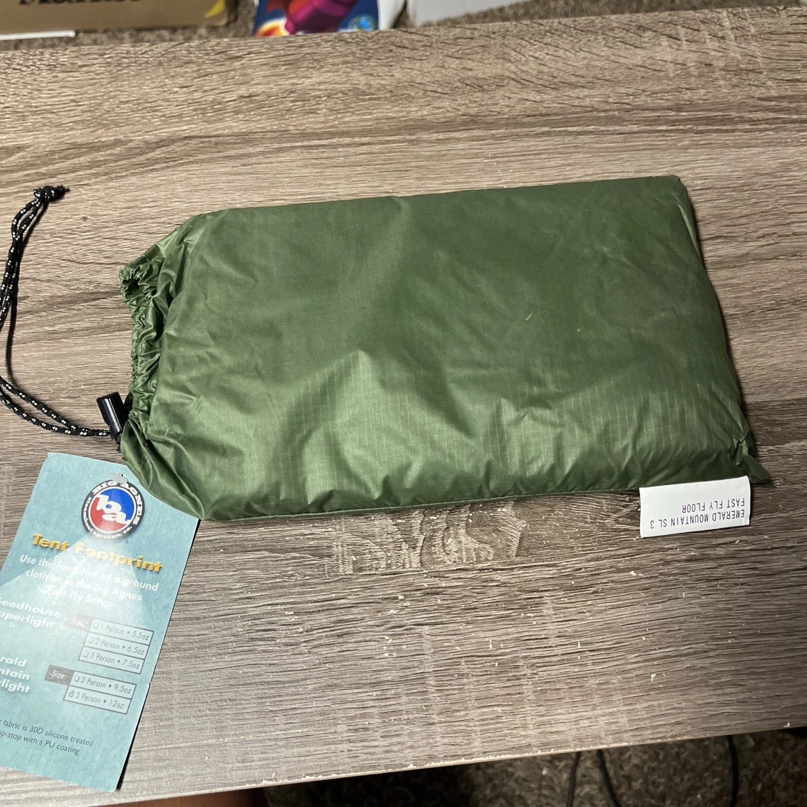 BIG AGNES Emerald mountain SL3 Tent Footprint Fast fly floor 3 Person 12oz