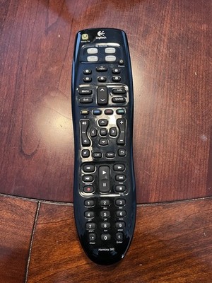 Logitech Harmony 300 Universal Remote Control - Black Tested and Working