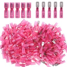 100pcs 22-16 Gauge Fully Insulated Female Male Spade Nylon Crimp Terminals