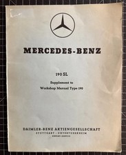 Mercedes-benz 190 Sl Supplement To Workshop Manual Type 190 Pb 1958 Reprint Mercedes-benz 190 Sl Supplement To Workshop Manual Type 190 Pb 1958 Reprint