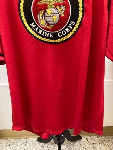U.S. Marines Red Baseball Jersey Size L By JWM Wholesale Inc. - Picture 16 of 18