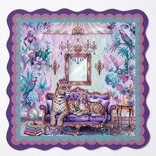 Lavender Leopard Game Mat | Mahjong, Poker, Card, Dominoes Mat (Made in USA)