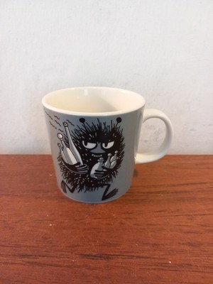 Mumin Arabia, Finnland Tasse, stinkender Porzellantasse, grau schwarz