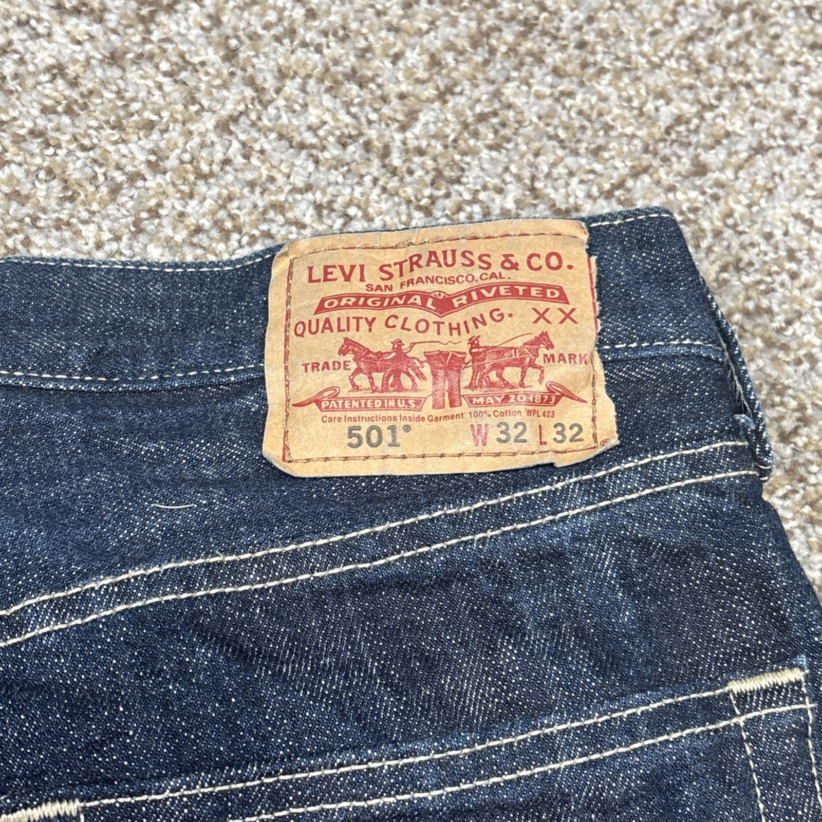 Levis 501 XX Button Fly Jeans Men’s Tag 32x32 Actual 30 X 30 - View 13