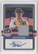 2023 Panini USA Baseball Stars & Stripes Materials Sebastian Norman Auto 0x82