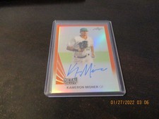 kameron misner rookie auto metal draft 2019 numbered/7 orange refractor