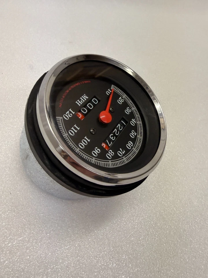 Speedometer Speedo Gauge 120mph GEAR DRIVEN WHEEL CABLE FXR, DYNA, SPORTSTER  38 - Image 3 of 4