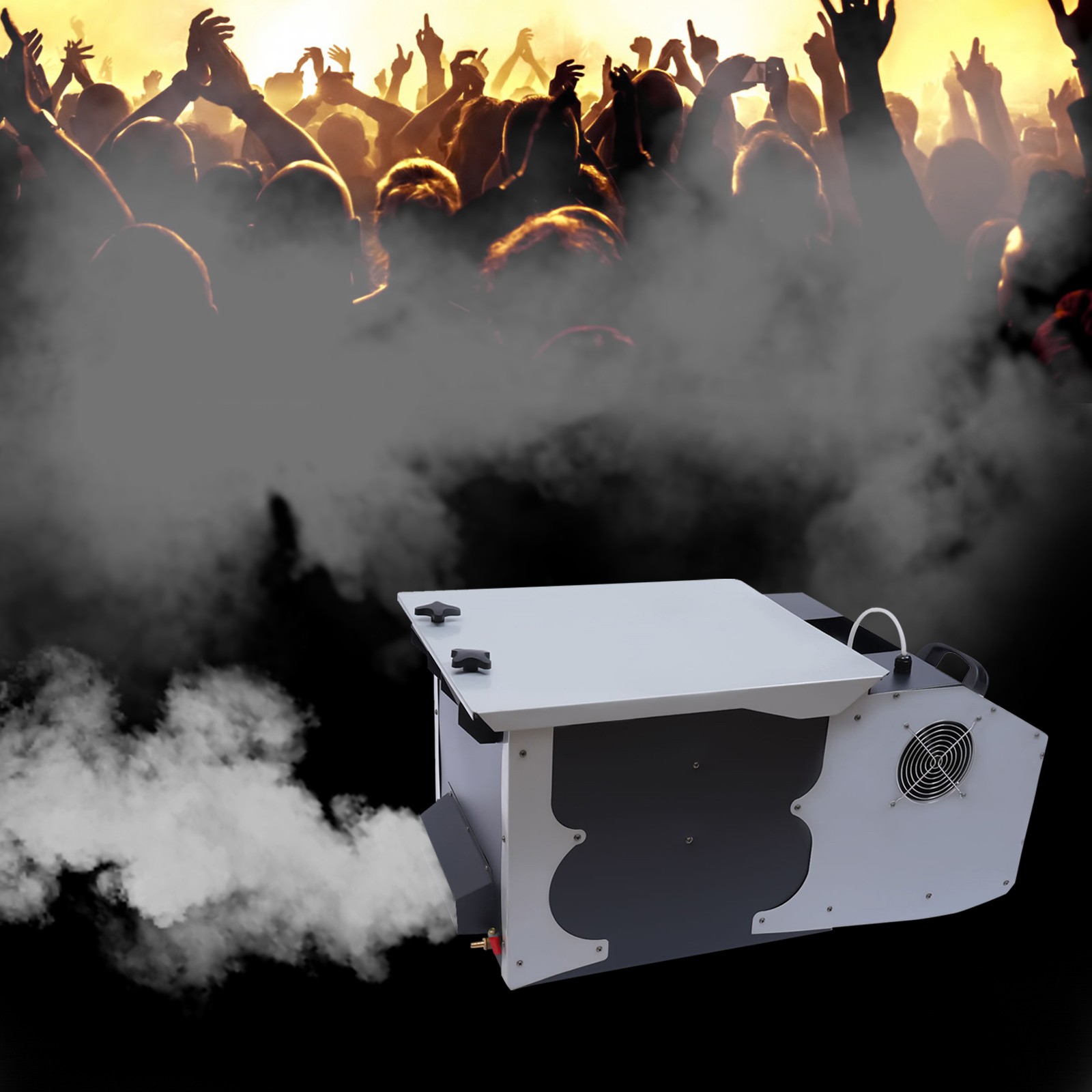 Low Lying Smoke Fog Machine DMX DJ Stage Effect Fogger w/ Remote 1500W NEW USA