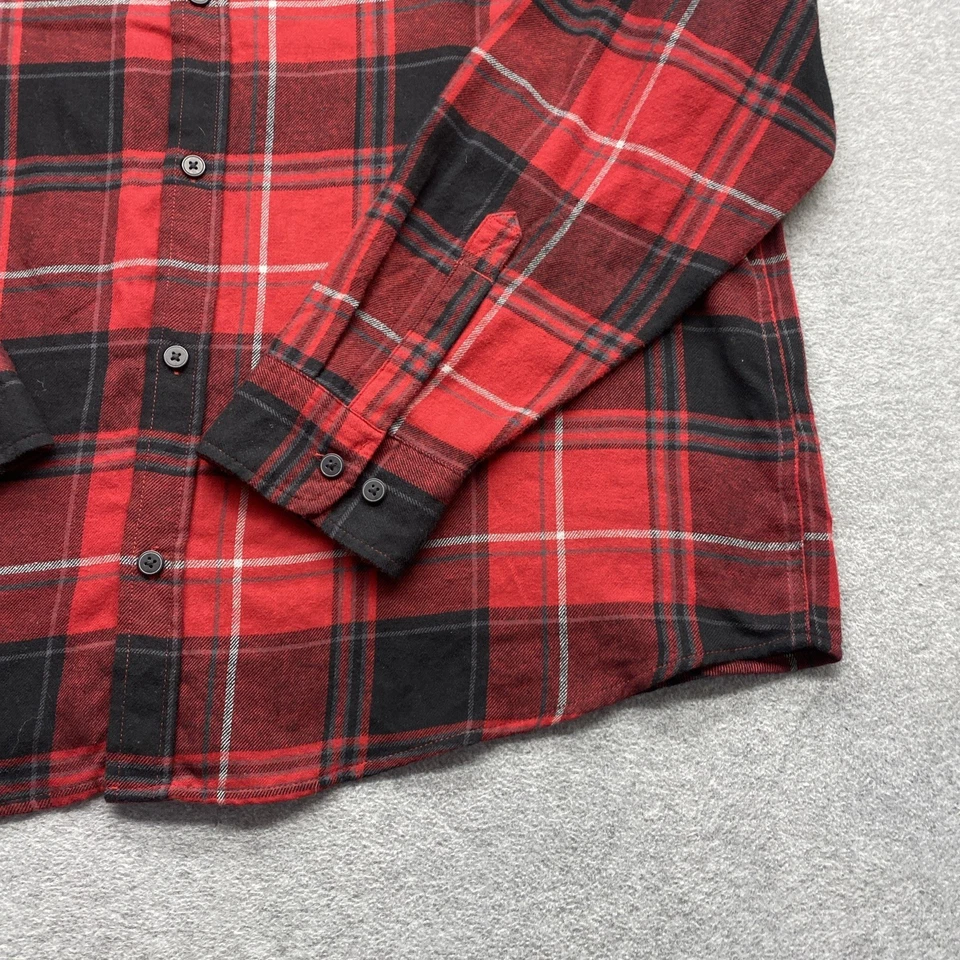 Alpine Design Shirt Mens XXL Button Up Long Sleeve Red Plaid Flannel Pockets - Image 2 of 4
