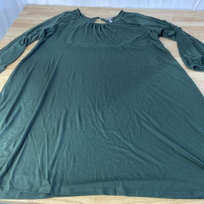 Old Navy Womens Plus Midi Dress 4X LS Stretch Peasant Cottagecore Keyhole  Green | eBay