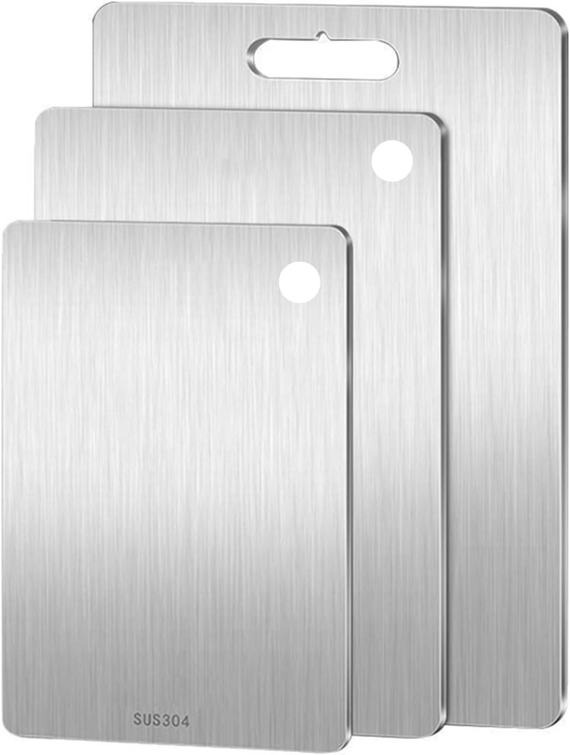 Tagliere in Acciaio Inox 304 Set 3 Pezzi Doppio Lato Senza BPA Online