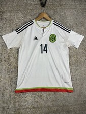 Authentic Adidas Mexico 2015-16 Away Jersey #14 Hernandez Chicharito Size Small