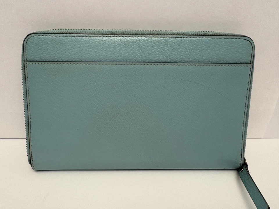 KATE SPADE Grand Street Zip Travel Bifold Wallet Robins Egg Blue 4017  - Image 3 of 4