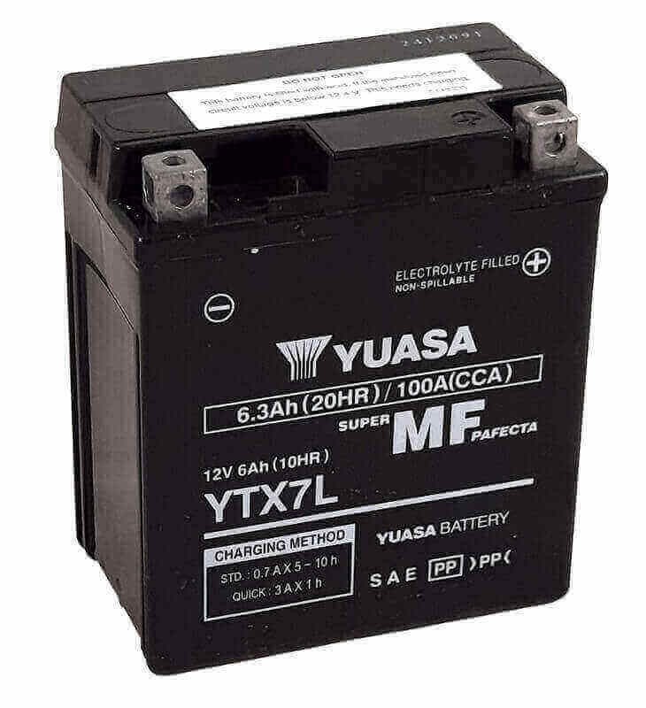 Batterie YUASA YTX7L FA pour affronter le trafic quotidien en Piaggio Medley