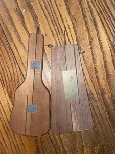 2 Vintage Wooden Rug and Handcrafts Rug Making Tool Shuttle Hook needle