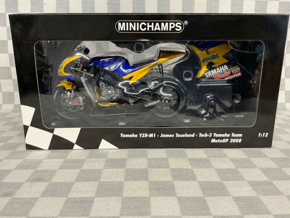 1/12 MINICHAMPS YAMAHA YZR TECH 3 JAMES TOSELAND MOTO GP 2008 RARE MODEL - Image 2 of 4