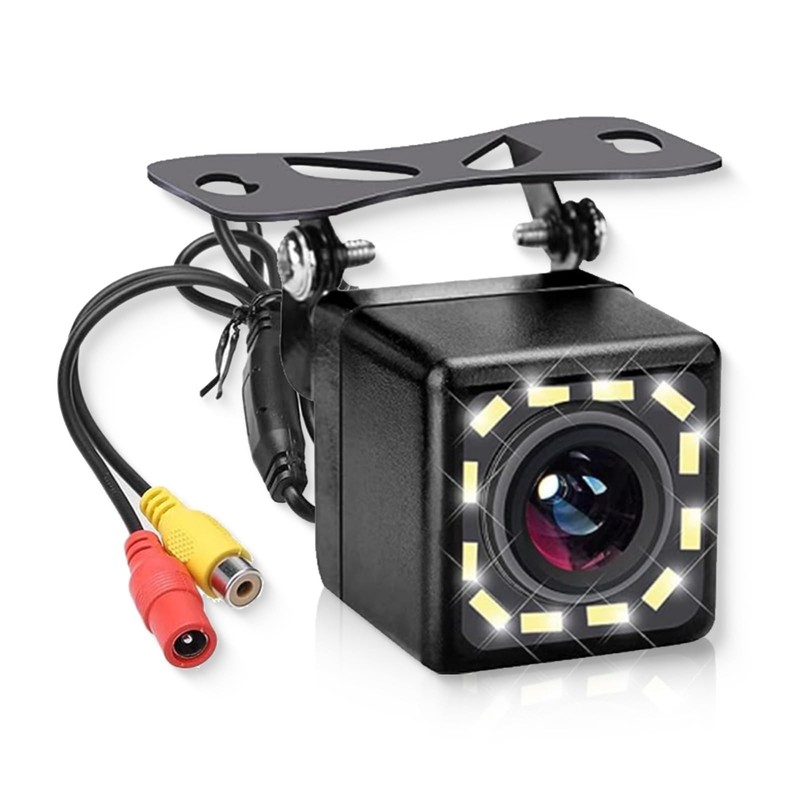 Hodozzy Telecamera Posteriore Auto con Visione Notturna 12 LED Impermeabile, 12V - Immagine 1