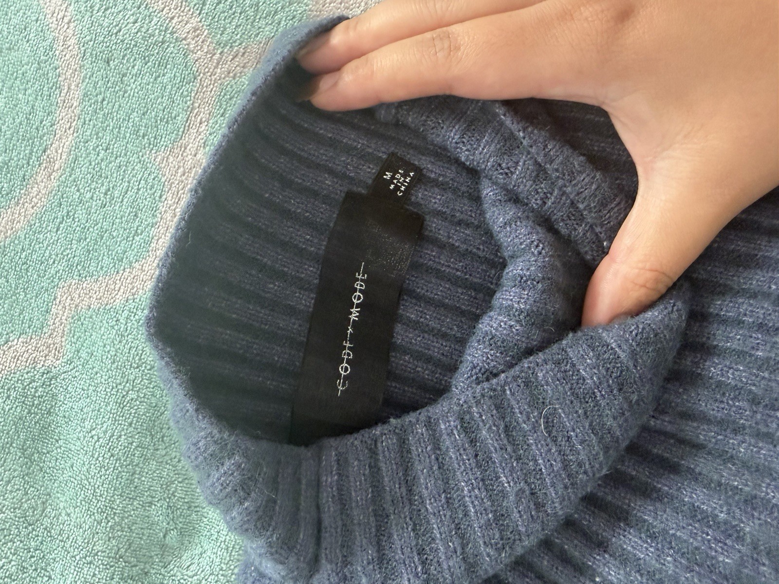 CODE MODE Ribbed Colorblock Pullover Sweater Blue… - image 4