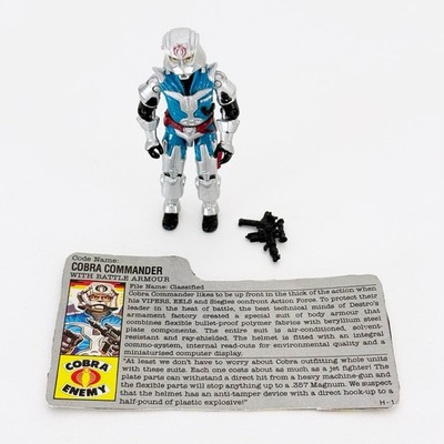 GI Joe Action Force Cobra Commander Batlle Armor Figur Hasbro Vintage